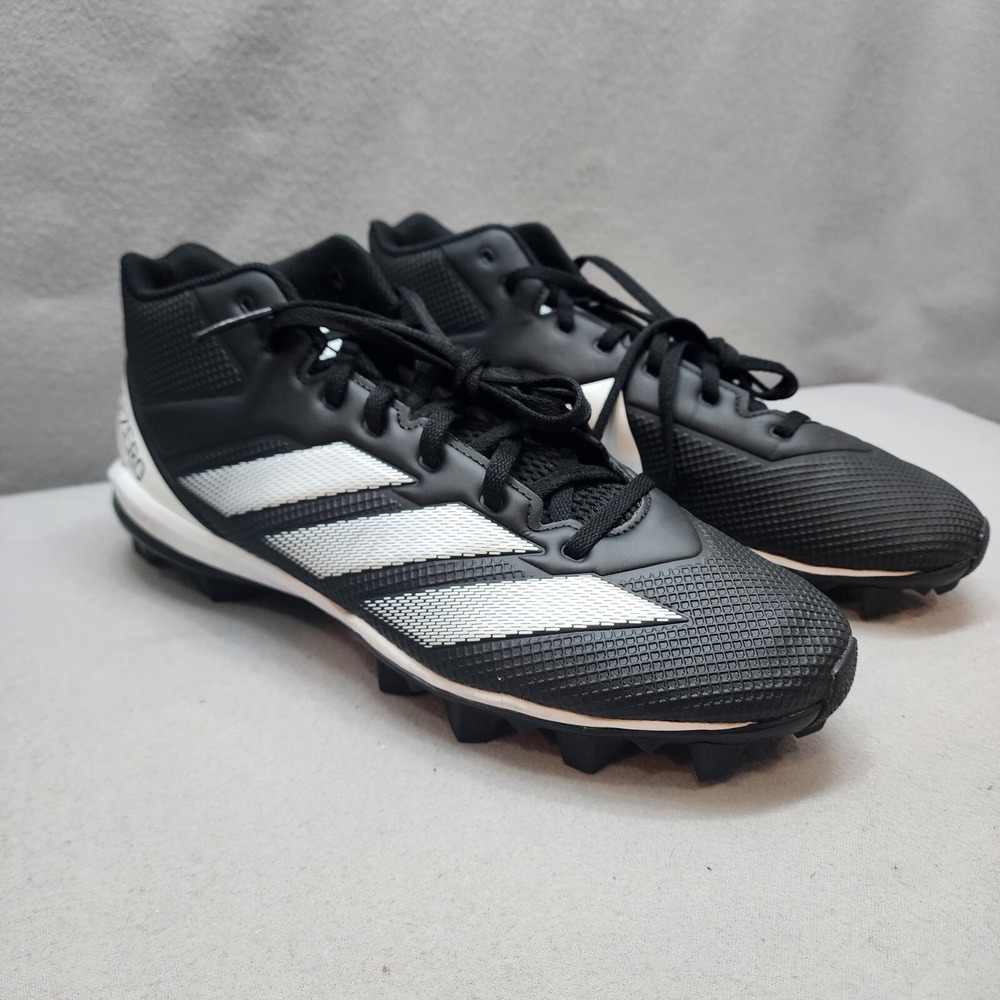 Adidas‎ Adizero Football Cleats Black White IF5102 Mens 11.5 Mid Top